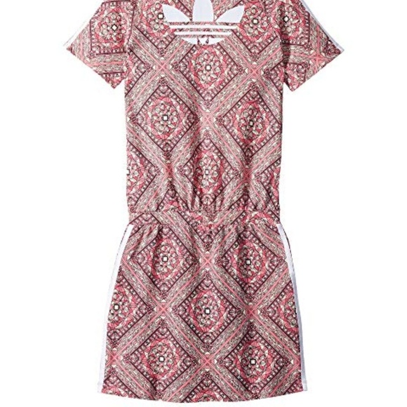 Adidas Stained Glass Graphic Logo Print Dress NWT - Picture 3 of 3